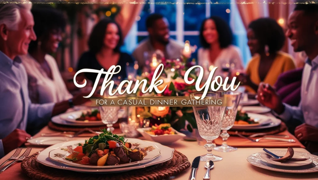 Thank You Messages for a Casual Dinner Gathering