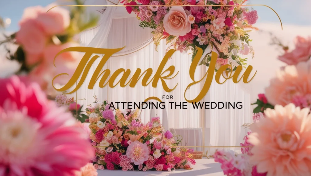 Thank You Messages for Attending the Wedding