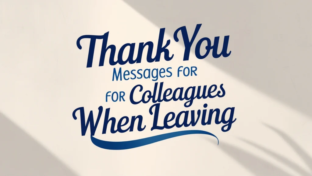 Thank You Messages for Colleagues When Leaving