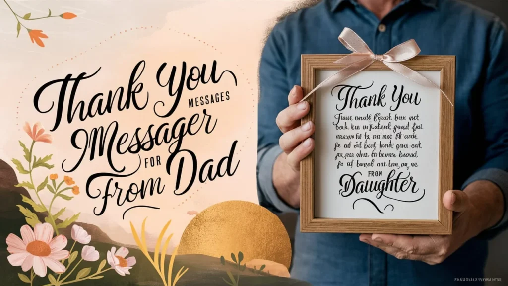 Thank You Messages for Daughter from Dad