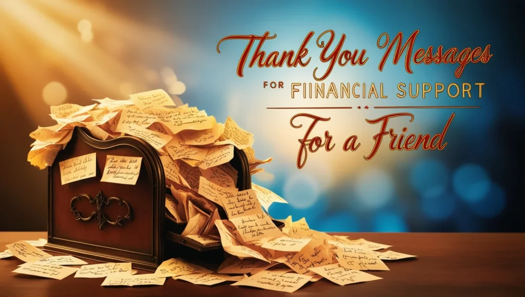 Thank you messages for financial support for a friend