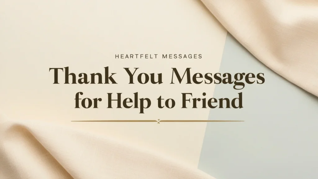 Thank You Messages for Help to Friend