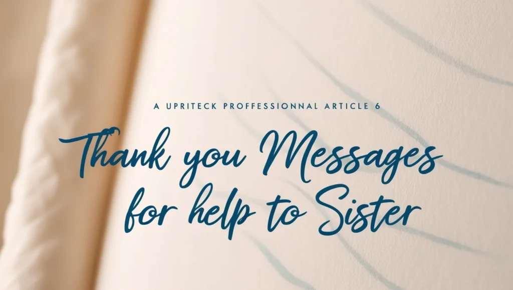 Thank You Messages for Help to Sister