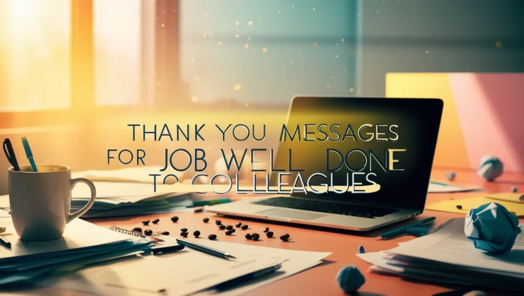 Thank You Messages for Job Well Done to Colleagues