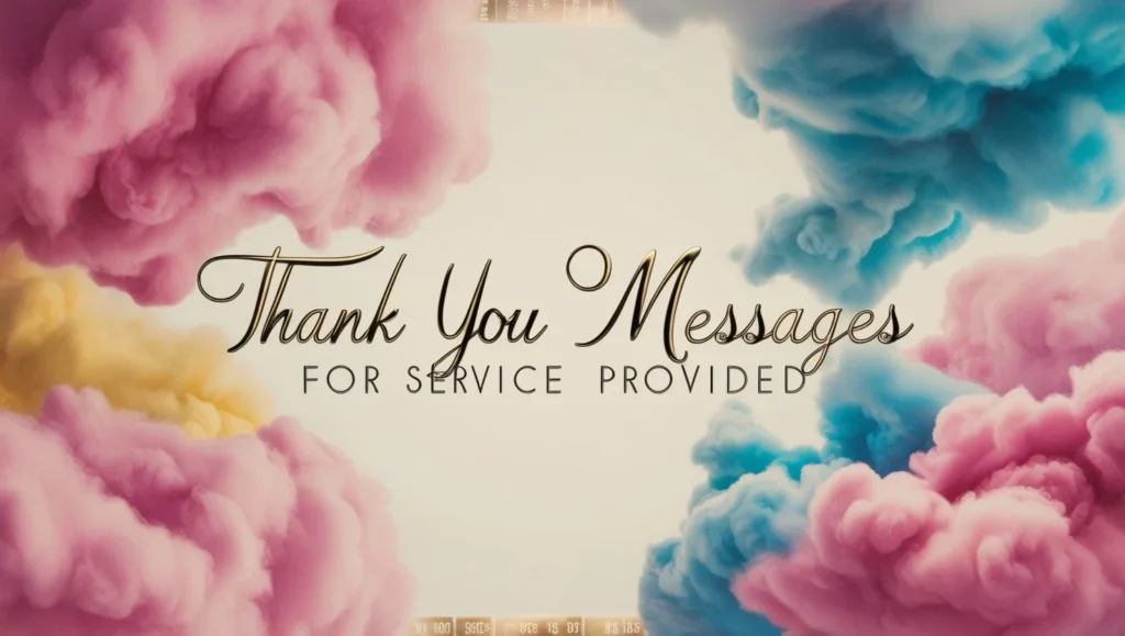 Thank You Messages for Service Provided