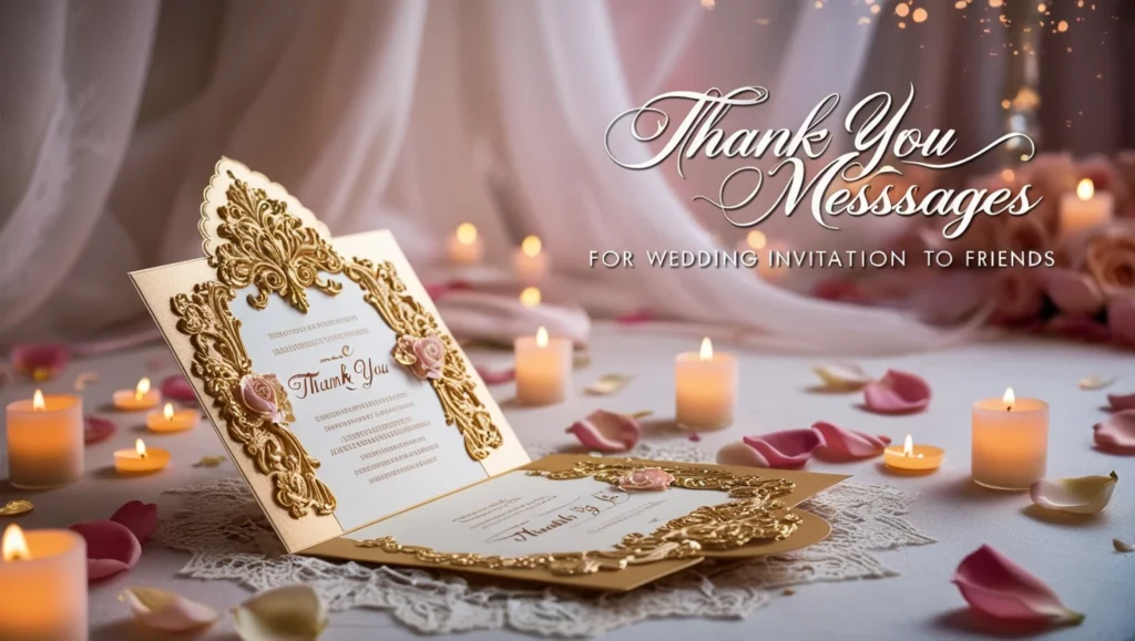 Thank You Messages for Wedding Invitation to Friends