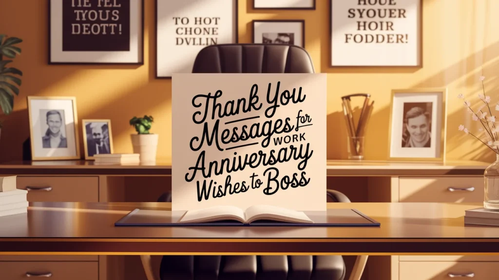 Thank You Messages for Work Anniversary Wishes to Boss