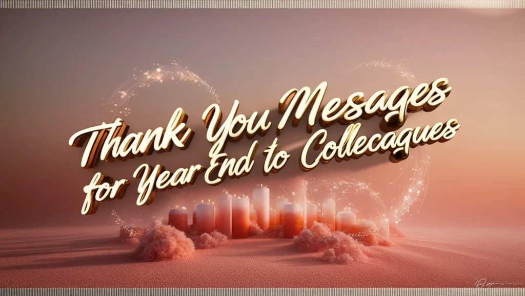 Thank You Messages for Year End to Colleagues