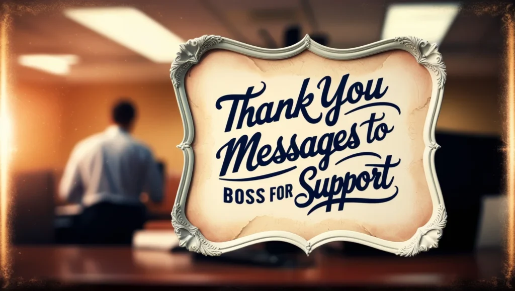 Thank You Messages to Boss for Support