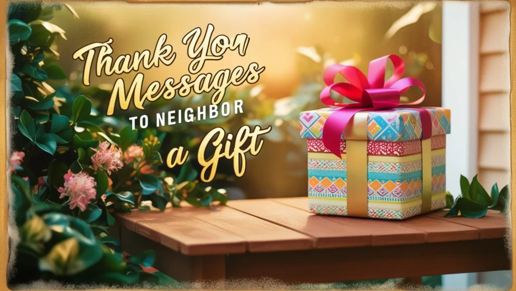 Thank You Messages to Neighbor for a Gift