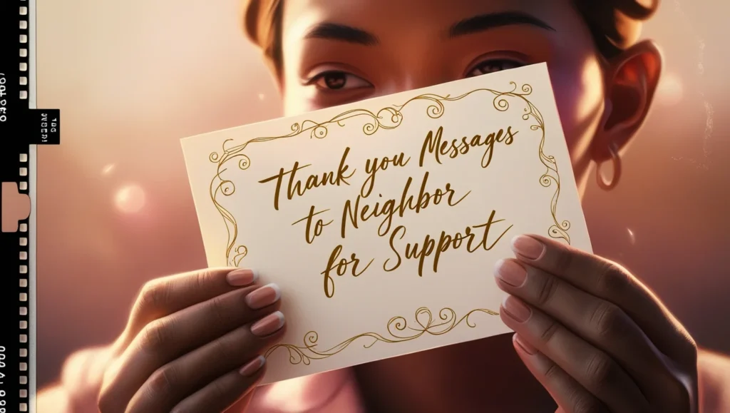 Thank You Messages to Neighbor for Support