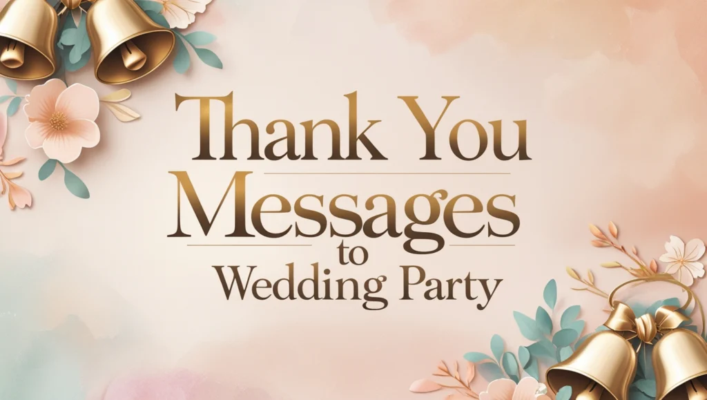 Thank You Messages to Wedding Party