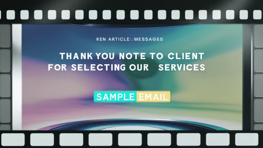 Thank You Note to Client for Selecting Our Services (Sample Email)