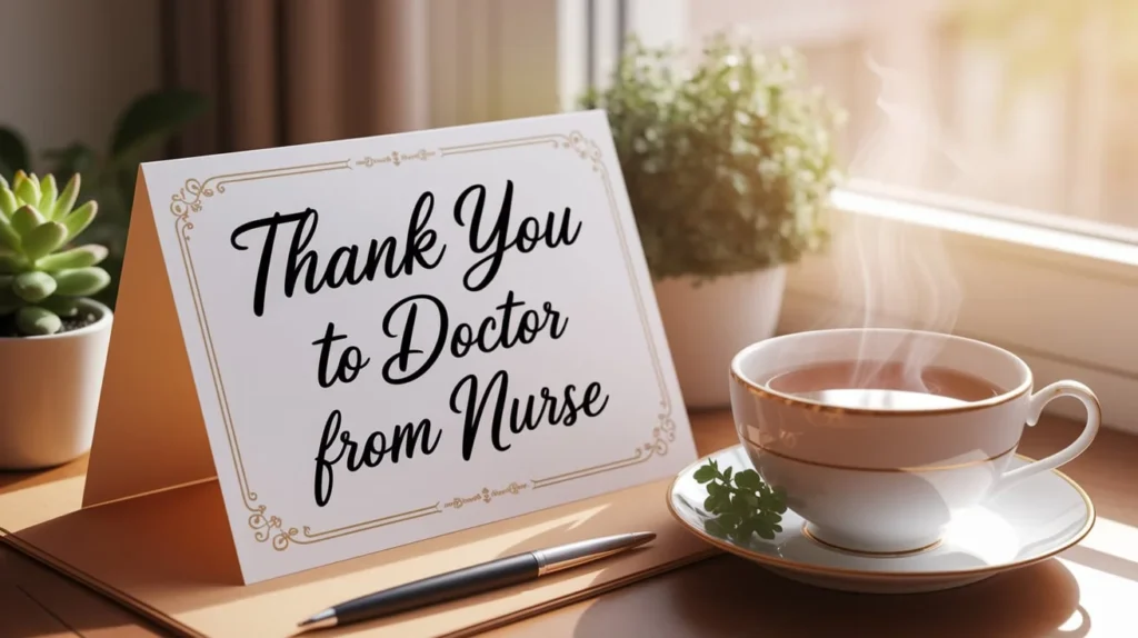 Thank You Note to Doctor From Nurse