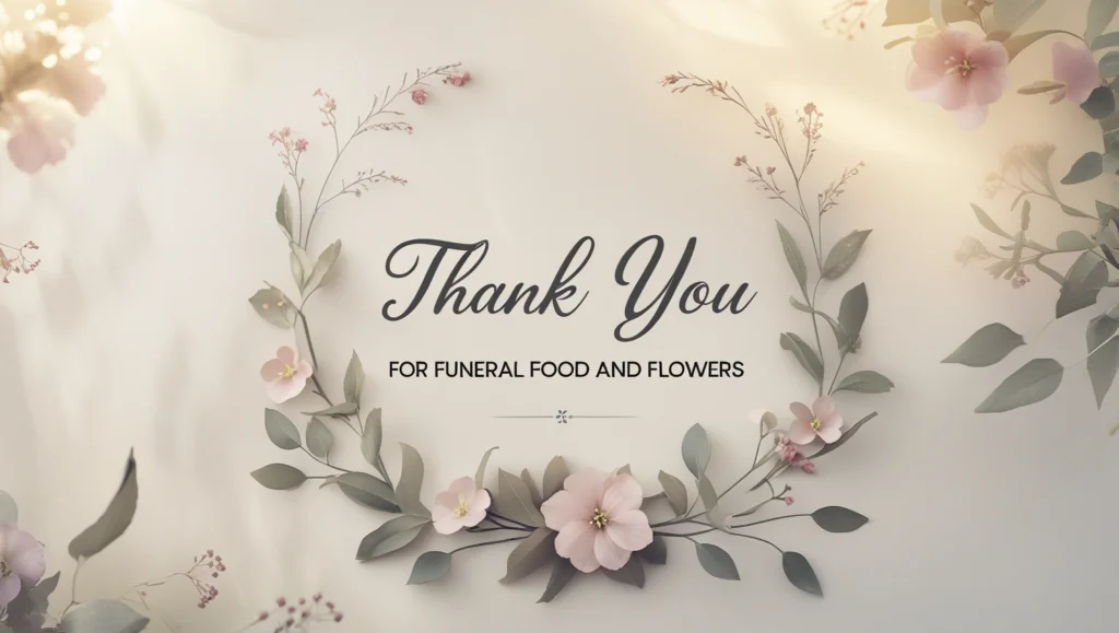 Thank You Notes for Funeral Food and Flowers