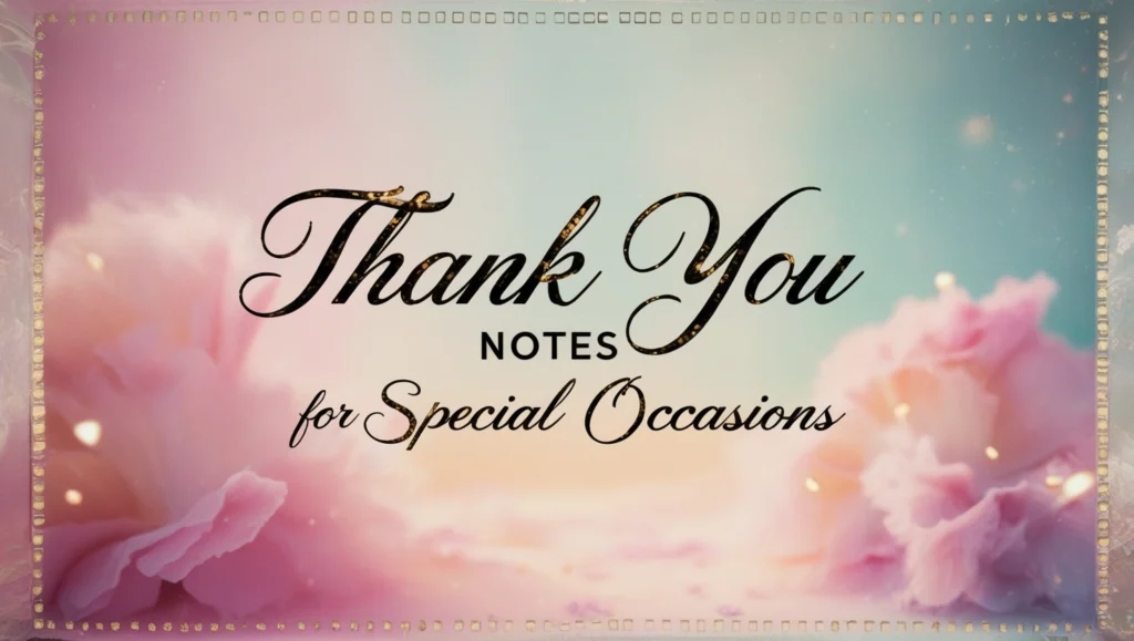 Thank You Notes for Special Occasions