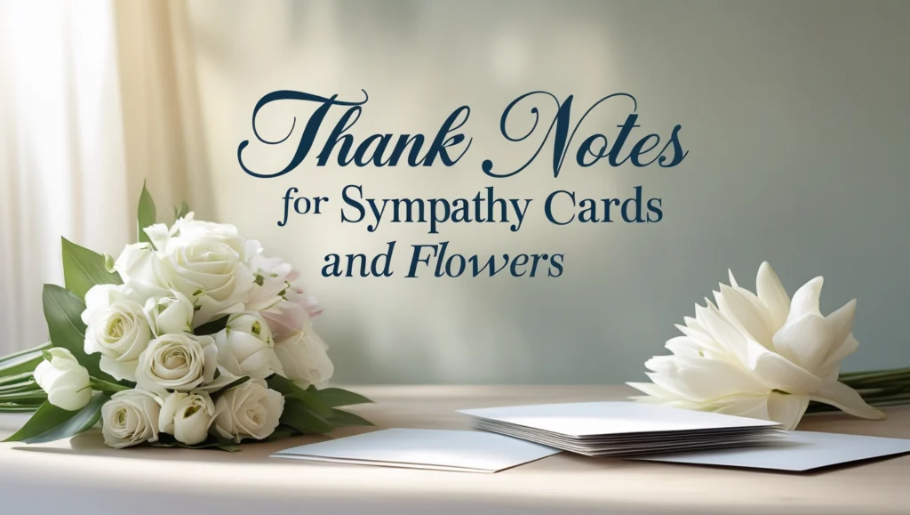 Thank You Notes for Sympathy Cards and Flowers