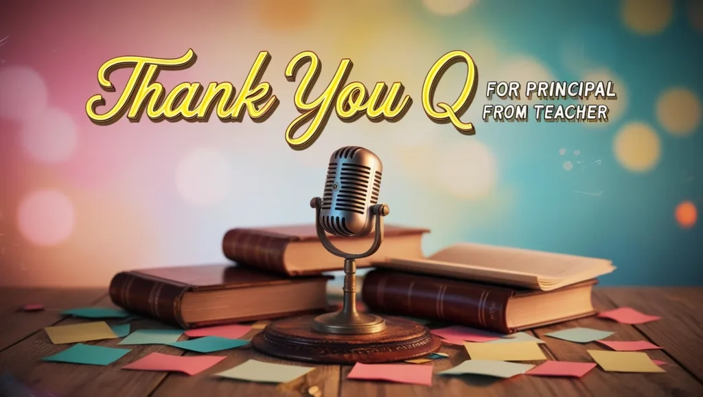 Thank You Quotes for Principal from Teacher