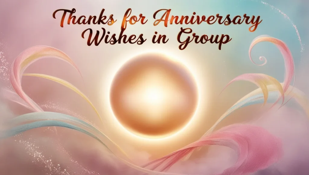 Thanks for Anniversary Wishes in Group