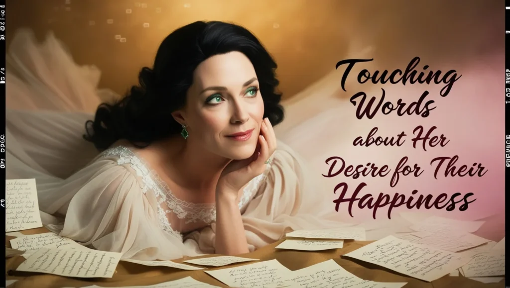 Touching Words About Her Desire for Their Happiness