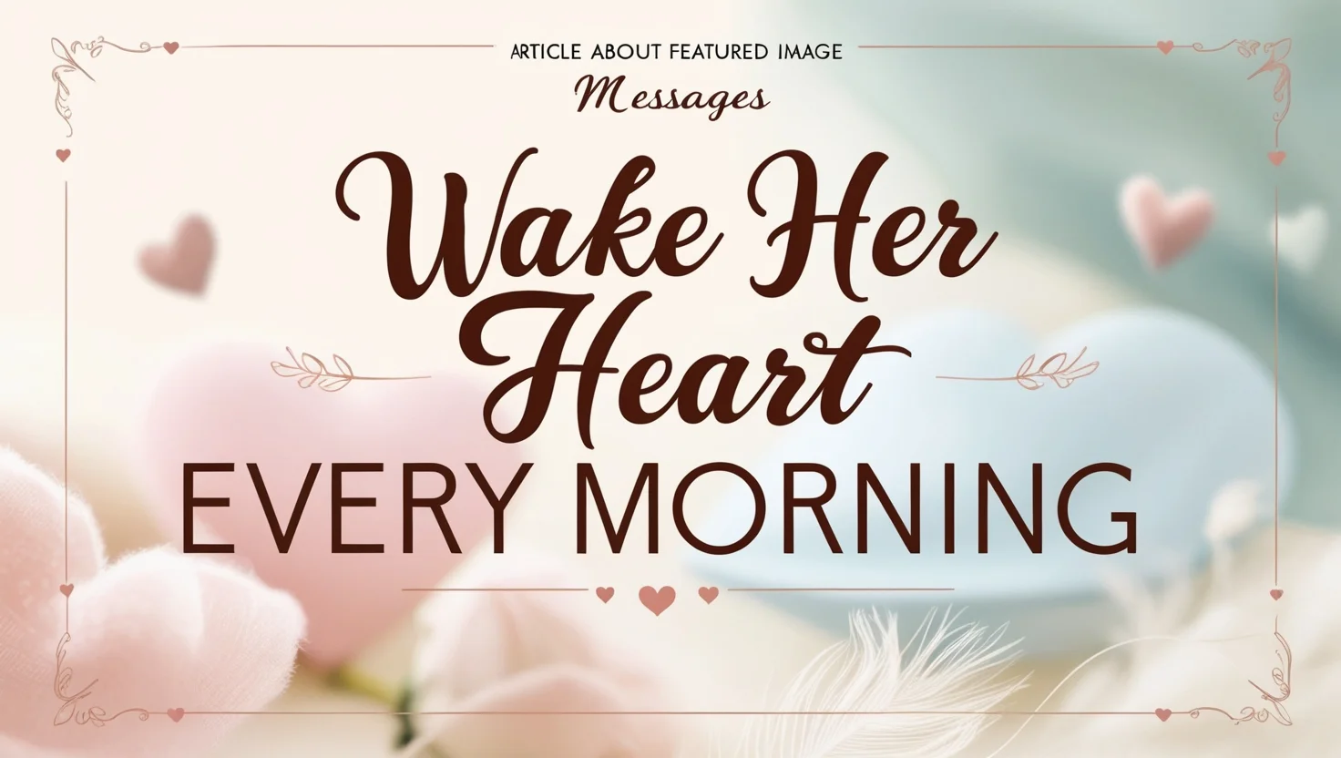 Wake Her Heart Every Morning
