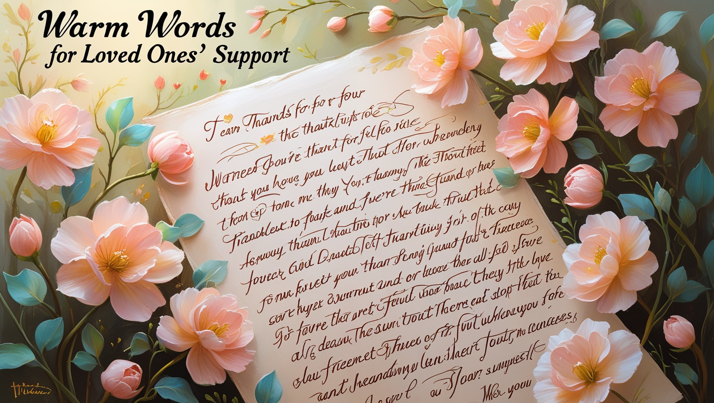 Warm Words for Loved Ones’ Support