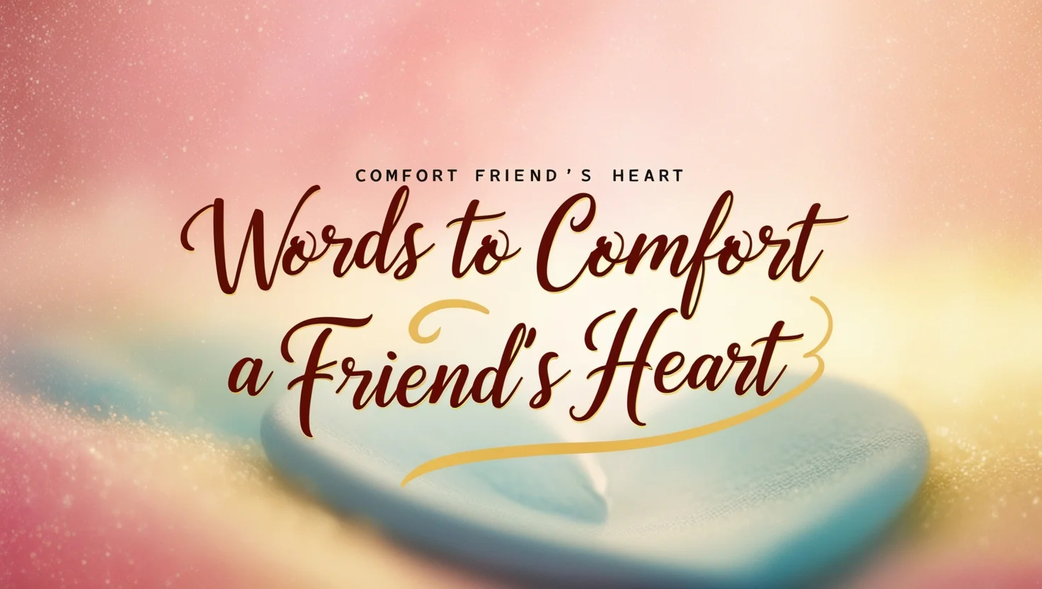 Words to Comfort a Friend’s Heart