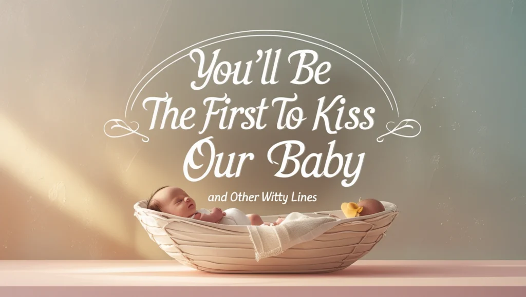 You’ll Be the First to Kiss Our Baby and Other Witty Lines