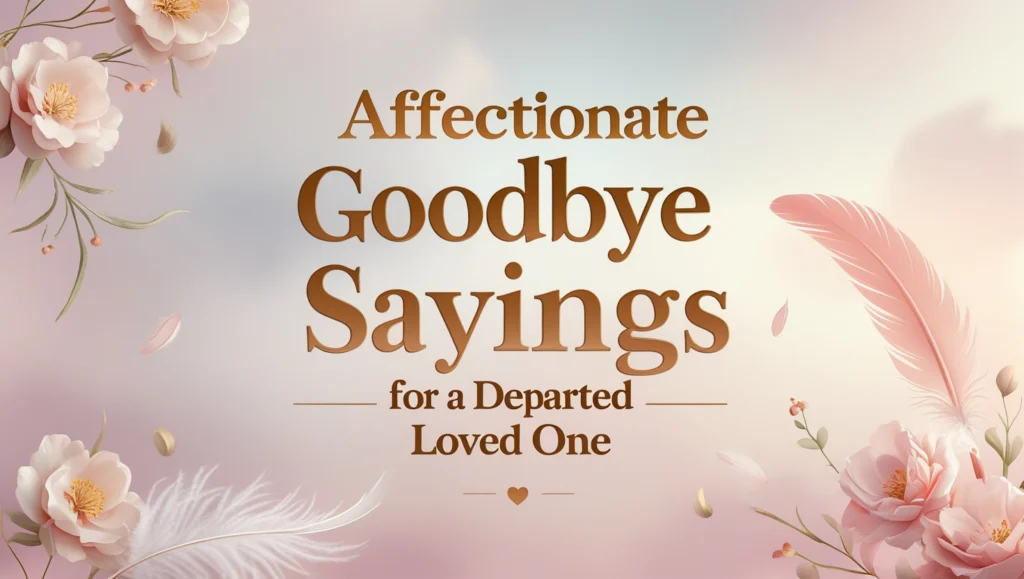 Affectionate Goodbye Sayings for a Departed Loved One