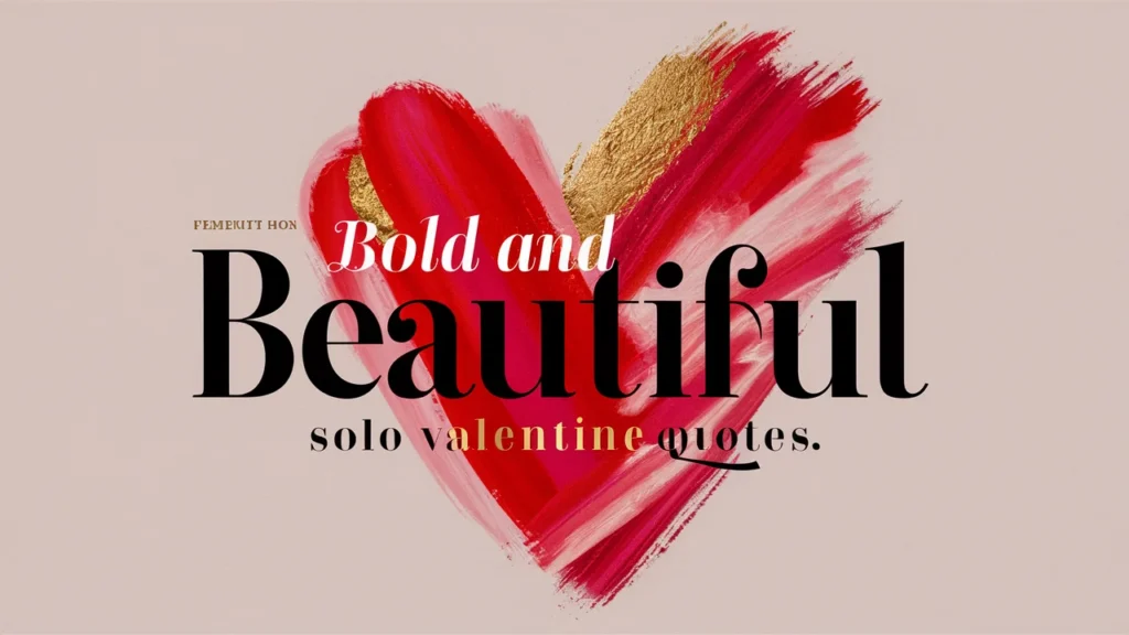 Bold and Beautiful Solo Valentine Quotes