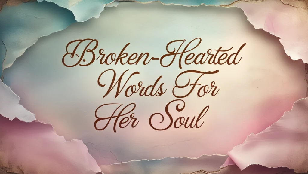 Broken-Hearted Words for Her Soul