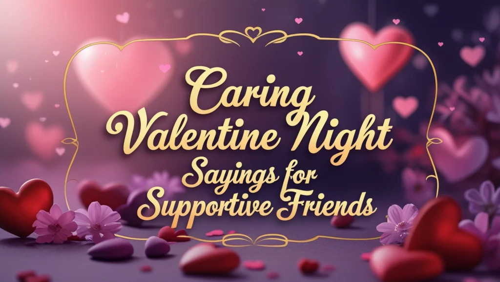 Caring Valentine Night Sayings for Supportive Friends