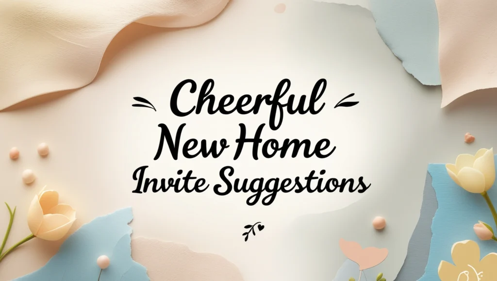 Cheerful New Home Invite Suggestions