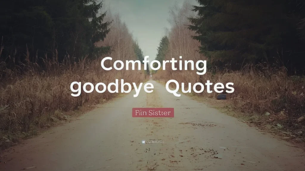Comforting Goodbye Quotes for Sister