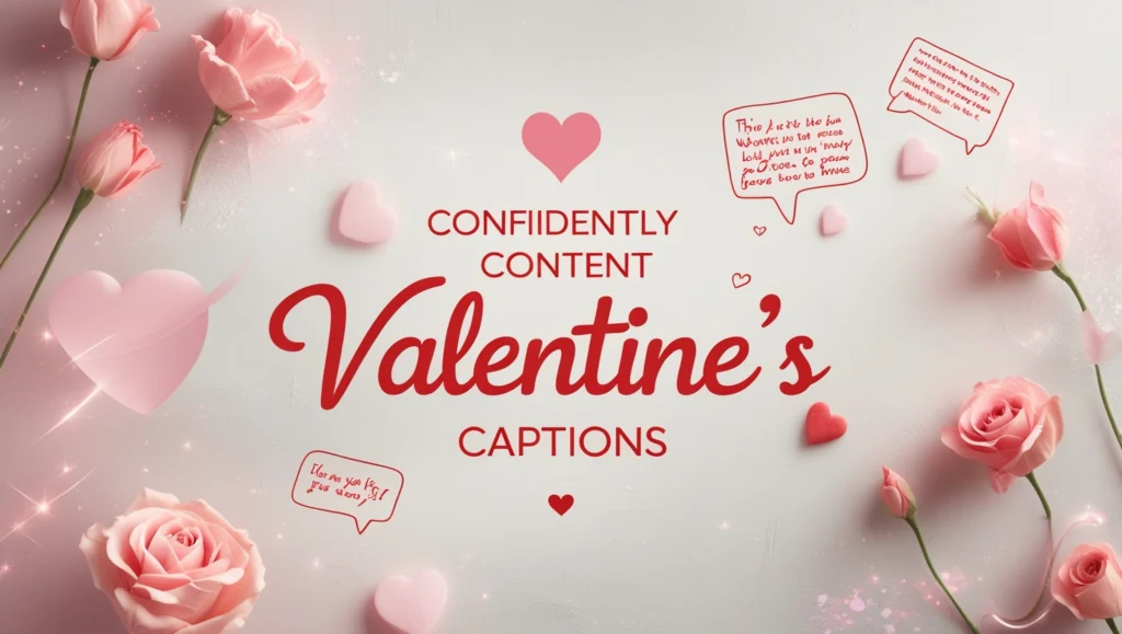 Confidently Content Valentine’s Captions