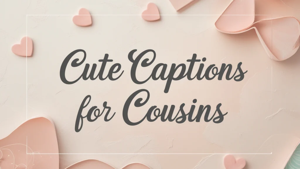Cute Captions for Cousins