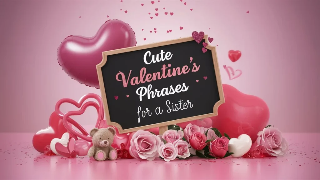 Cute Valentine's Phrases for a Sister