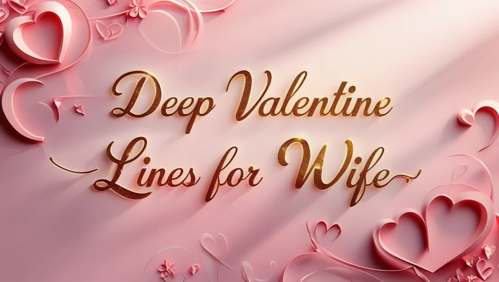 Deep Valentine Love Lines for Wife