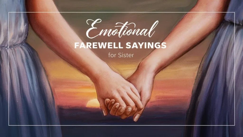 Emotional Farewell Sayings for Sister