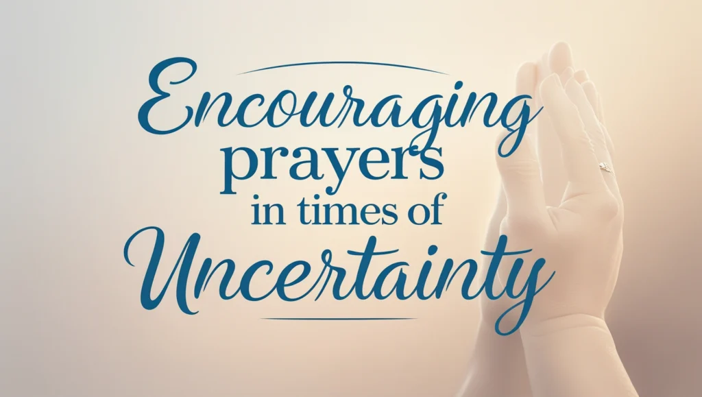 Encouraging Prayers in Times of Uncertainty