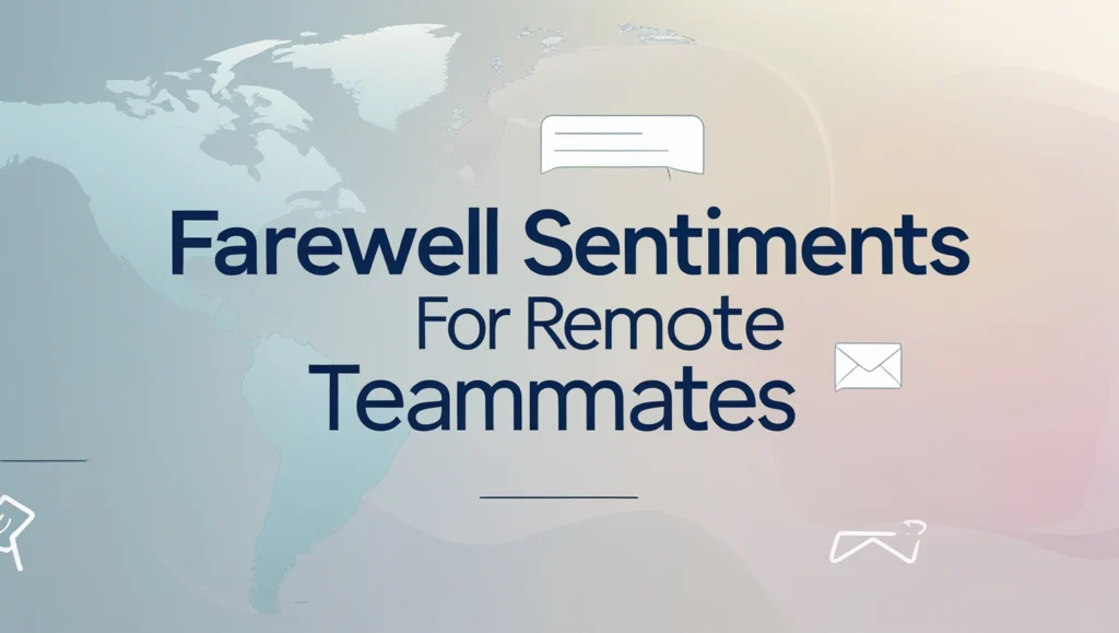 Farewell Sentiments for Remote Teammates