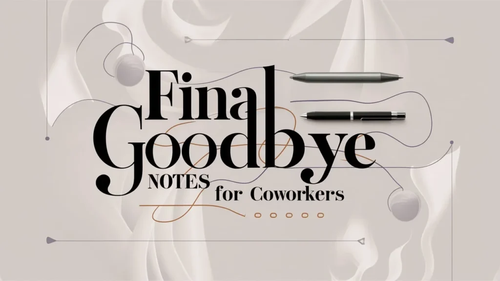 Final Goodbye Notes for Coworkers