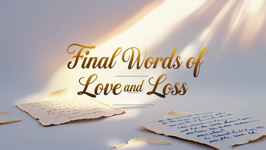 Final Words of Love and Loss