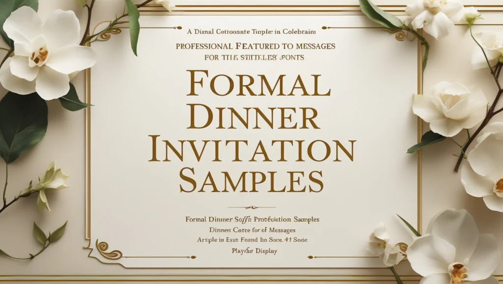 Formal Dinner Invitation Samples