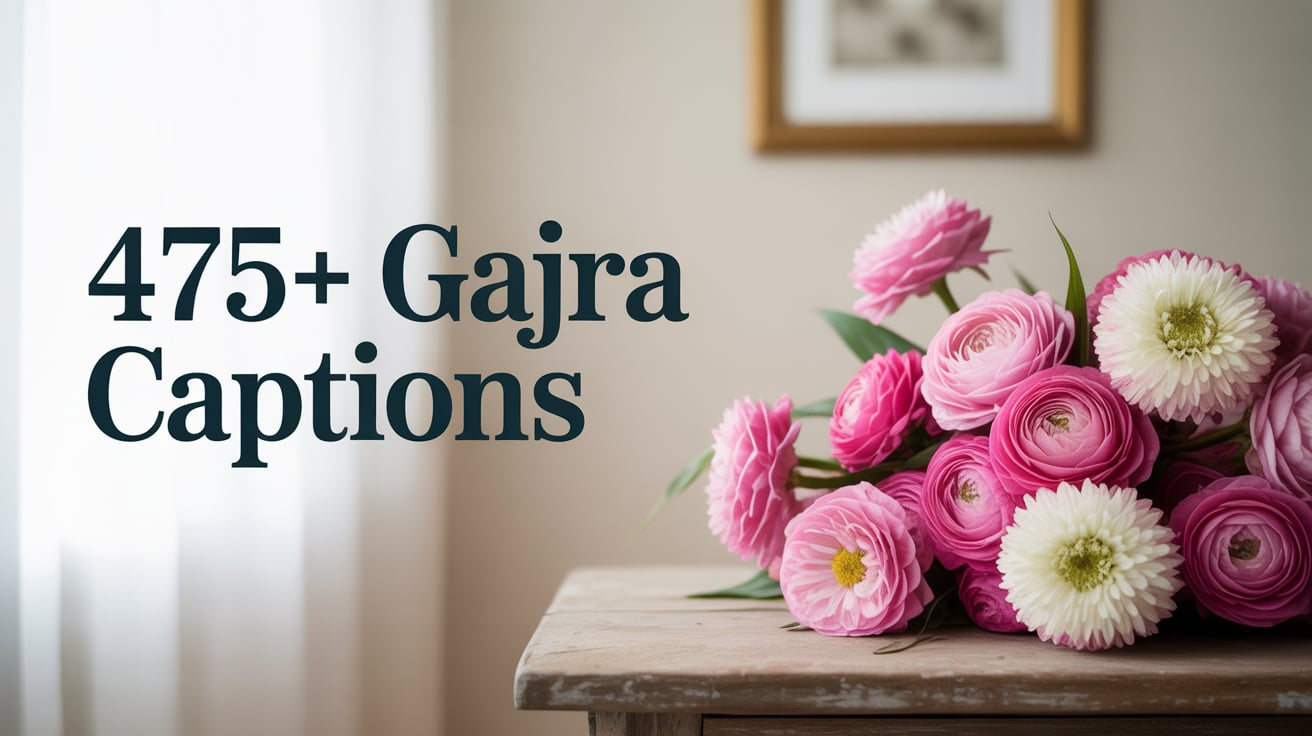 475+ Gajra Captions