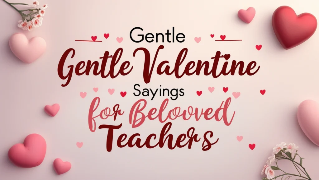 Gentle Valentine Sayings for Beloved Teachers
