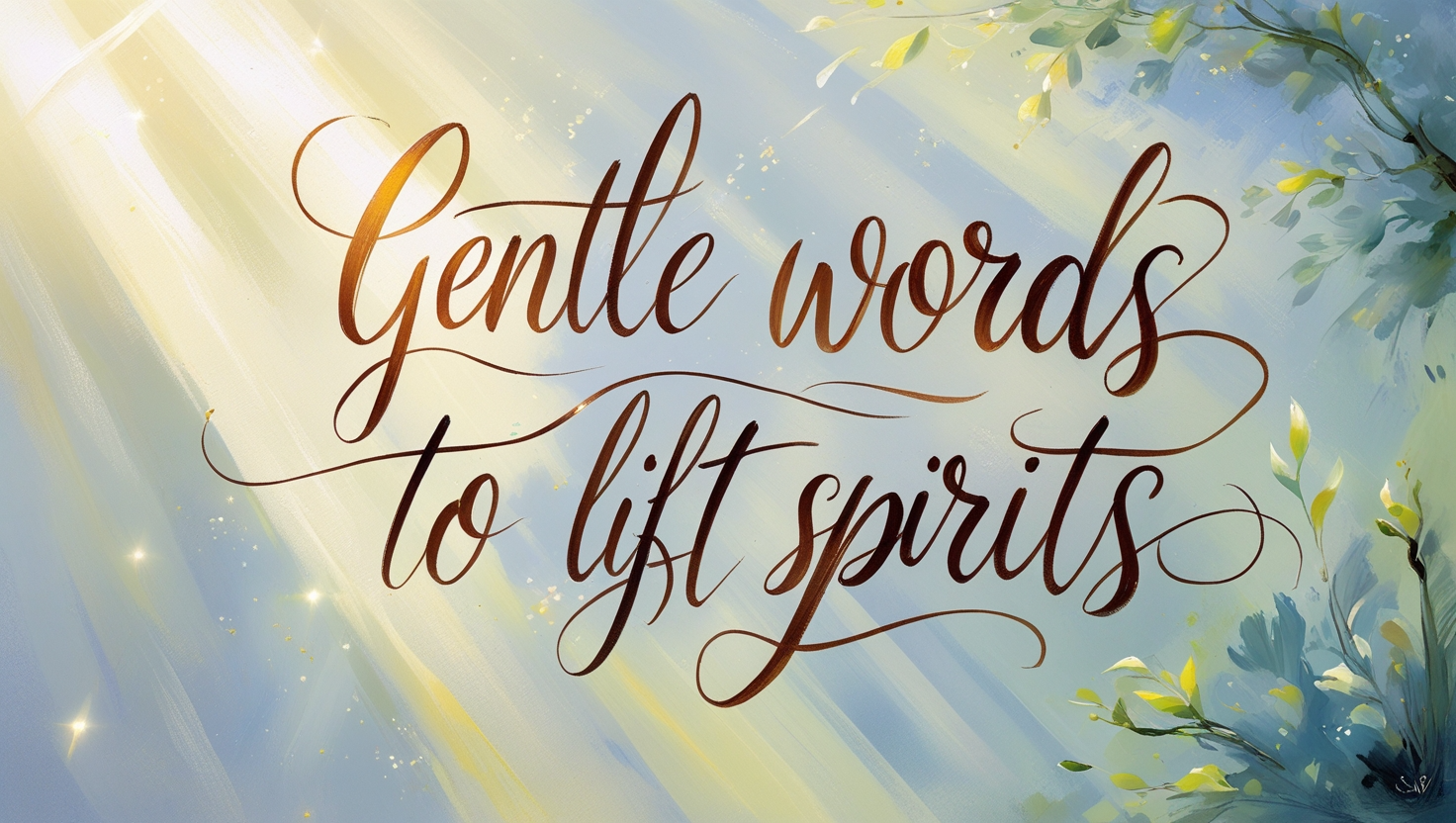 Gentle Words to Lift Spirits