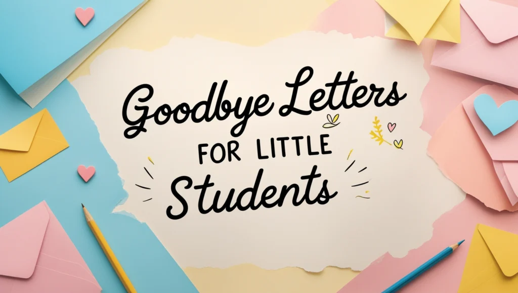 Goodbye Letters for Little Students