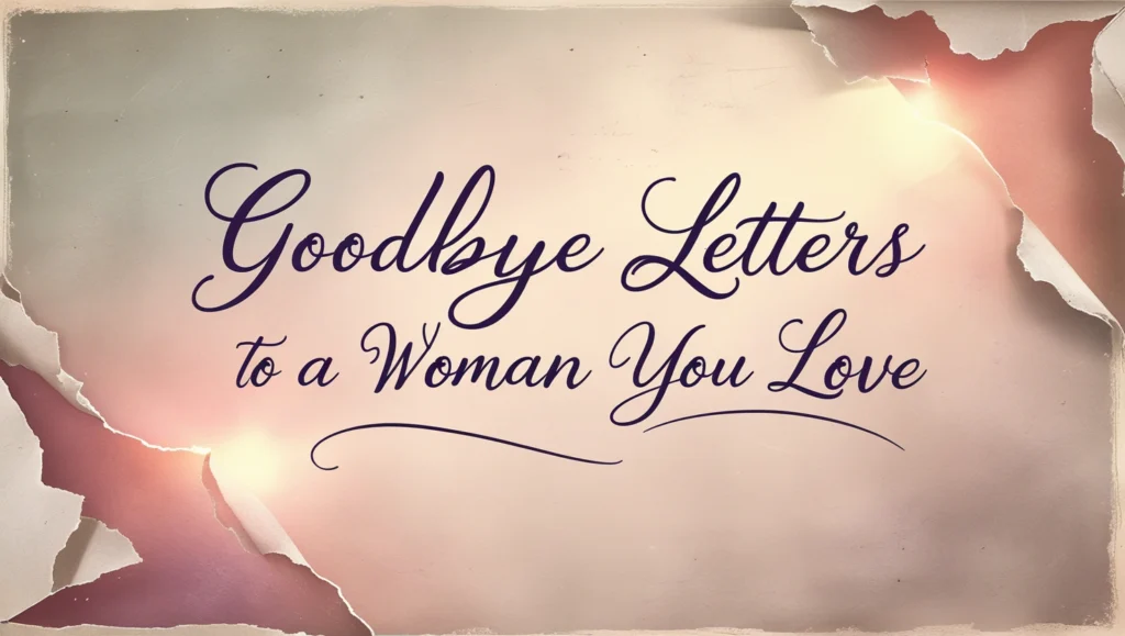 Goodbye Letters to a Woman You Love