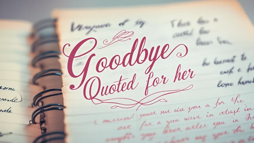 Goodbye Quotes Crafted for Her